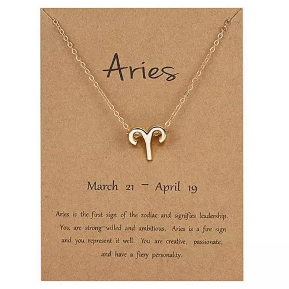 🌻3/$15🌻 Zodiac Sign Aries Necklace ✨